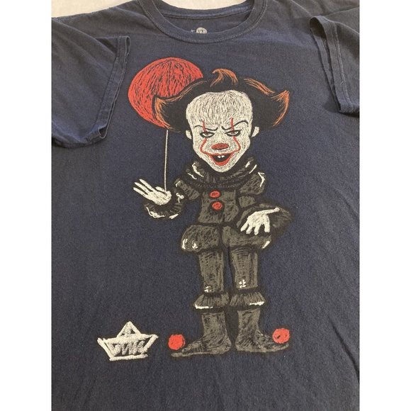 T-shirt IT Pennywise Stephen King - Taille M, Noir, Occasion Très Bon état